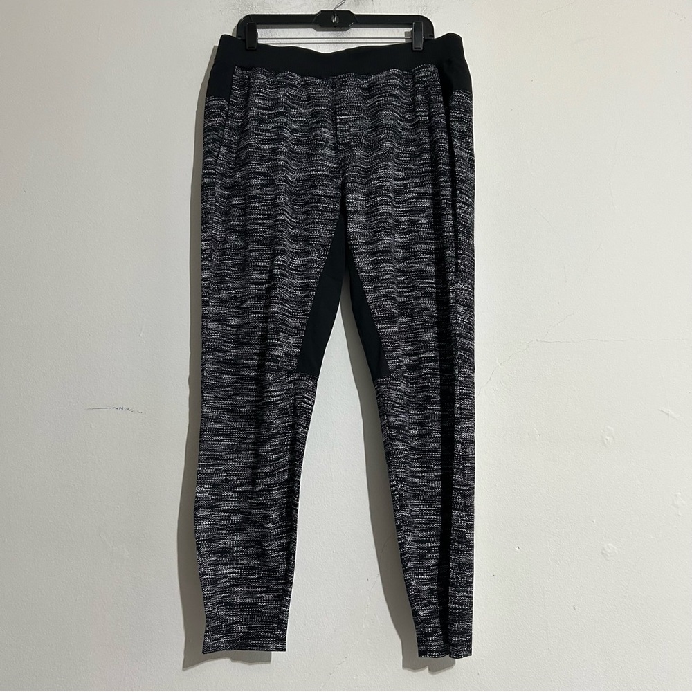 Lululemon In Mind Pants All Court Texture White Black XL Athletic Gym Workout